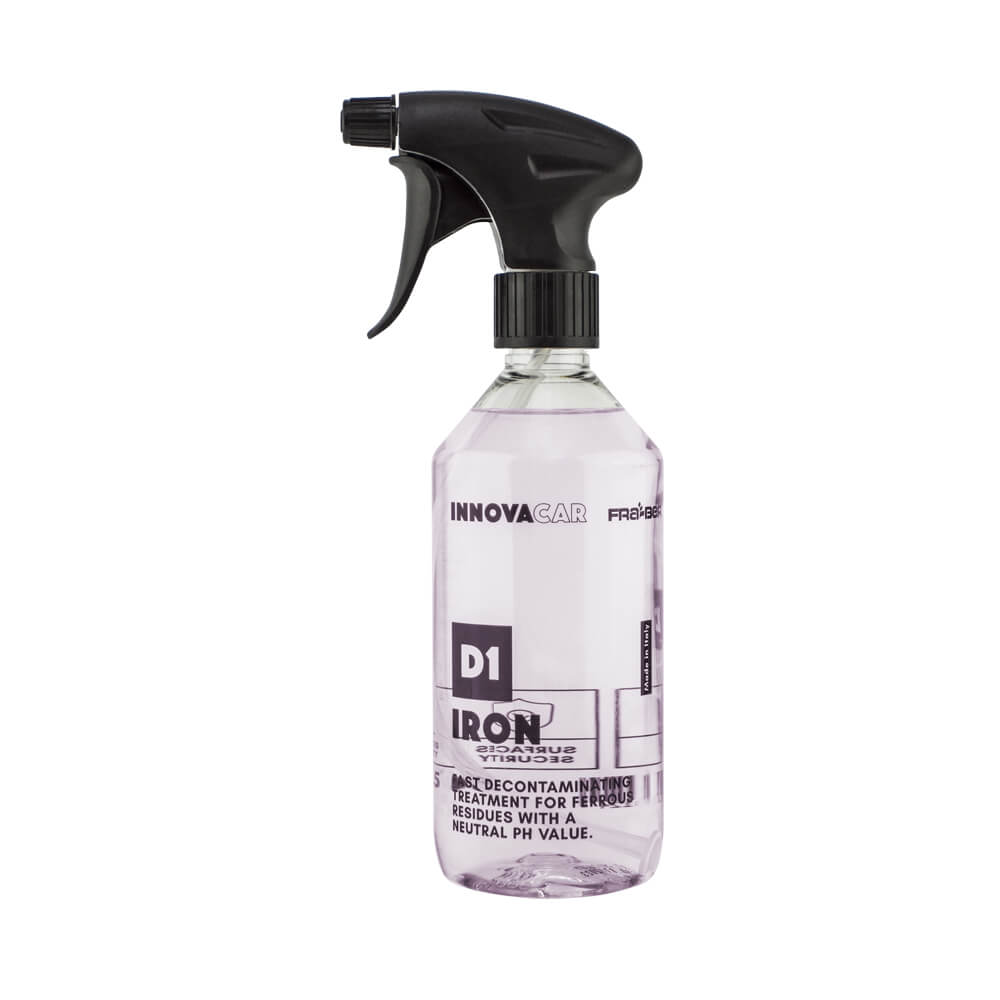 D1 IRON DI INNOVACAR IRON REMOVER E DECONTAMINANTE FERROSO PER CERCHI, CARROZZERIA E VETRI AUTO