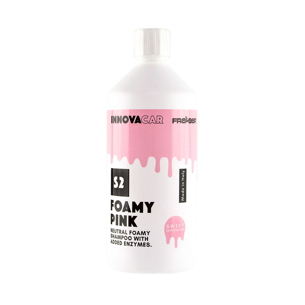 S2 FOAMY COLOR DI INNOVACAR SHAMPOO AUTO A PH NEUTRO CON FOAM COLORATO E SCHIUMA ROSA