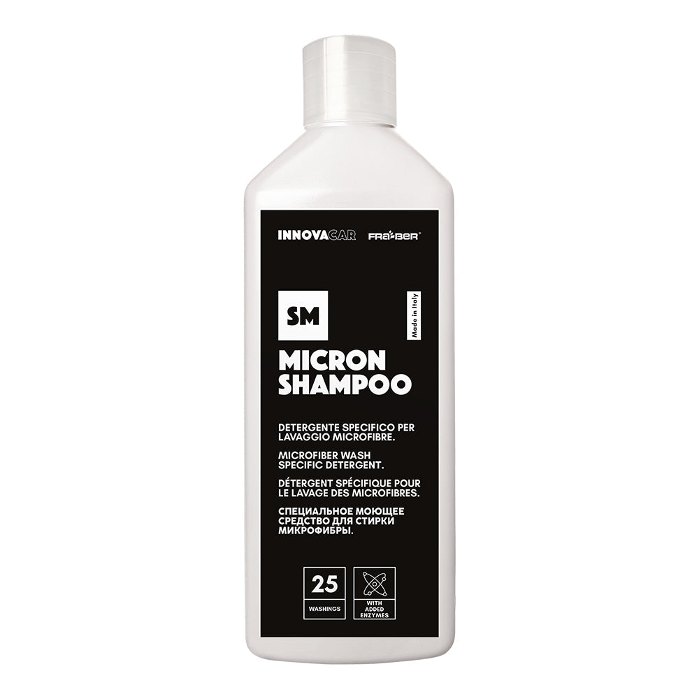 SM MICRON SHAMPOO DI INNOVACAR DETERSIVO E DETERGENTE PER PANNI IN MICROFIBRA