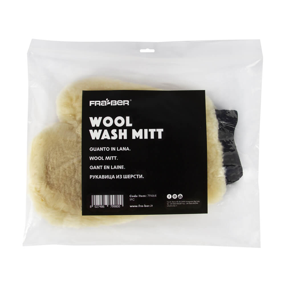 WOOL WASH MITT DI INNOVACAR GUANTO IN LANA A PELO CORTO LAVA AUTO PER LAVAGGIO