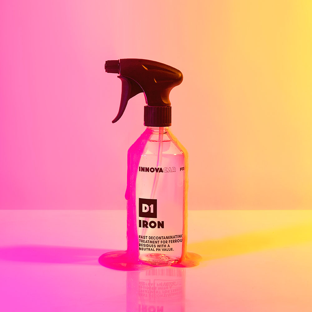 D1 IRON DI INNOVACAR IRON REMOVER E DECONTAMINANTE FERROSO PER CERCHI, CARROZZERIA E VETRI AUTO