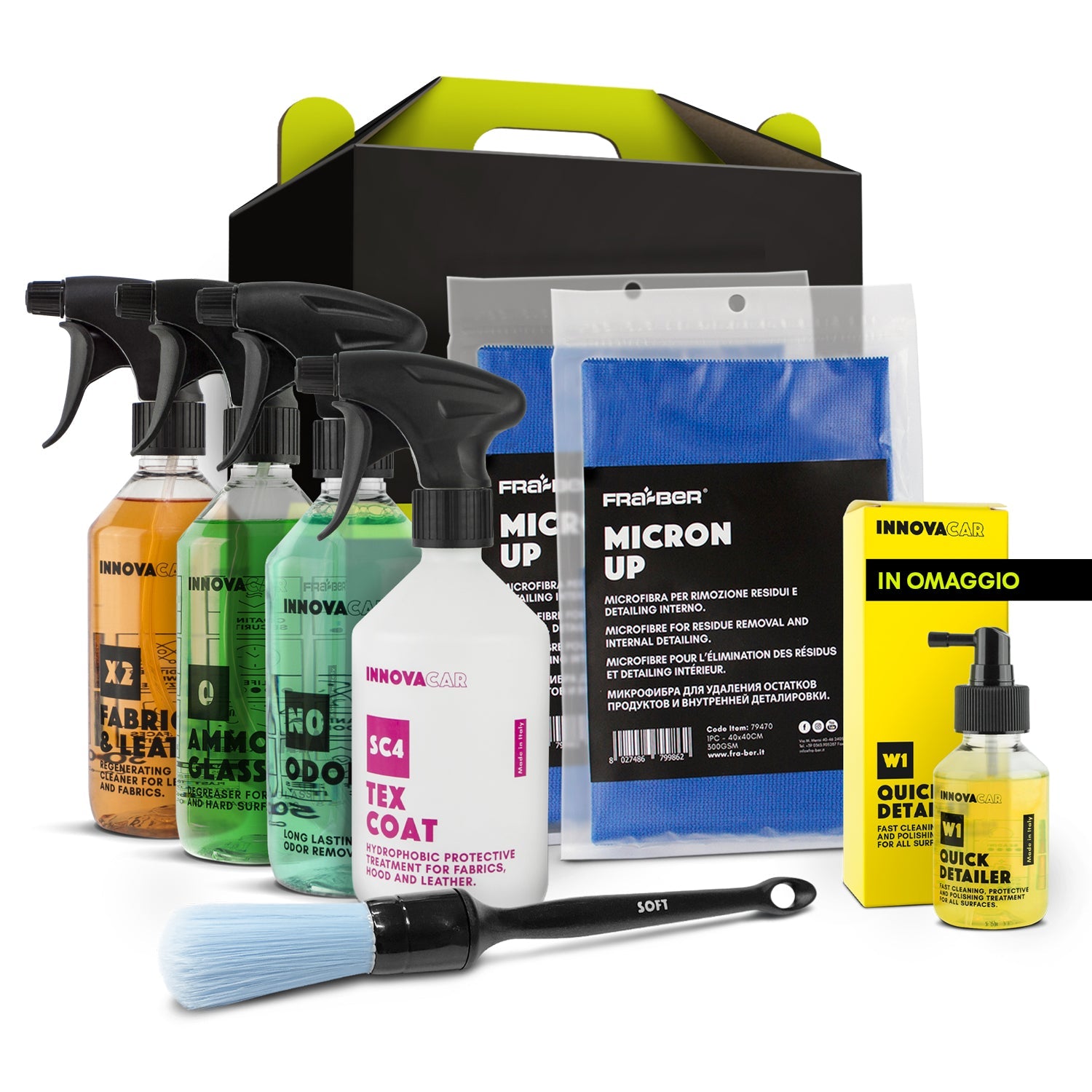 KIT PULIZIA AUTO PER INTERNI DI INNOVACAR