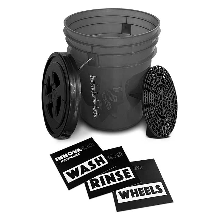 DET BOWL DI INNOVACAR SECCHIO PER LAVAGGIO AUTO CON GRIGLIA E COPERCHIO