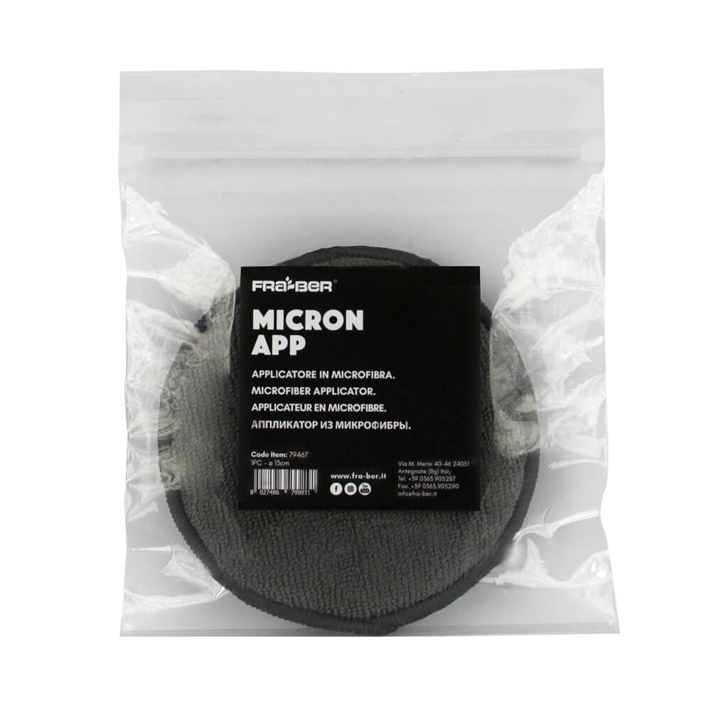 MICRON APP DI INNOVACAR APPLICATORE MANUALE IN MICROFIBRA PER PASTE E CERE PER AUTO